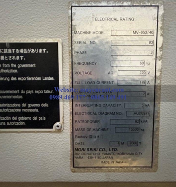 MÁY PHAY CNC MORISEIKI MV-635/40 FANUC 18i-M ( MSX-501 )