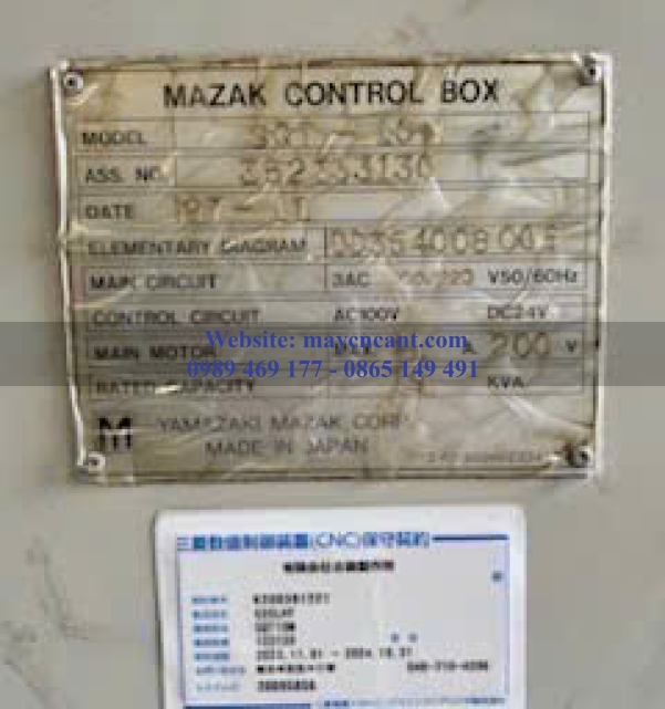 MÁY TIỆN CNC MAZAK SQT250 TPLUS có C axis có phay 